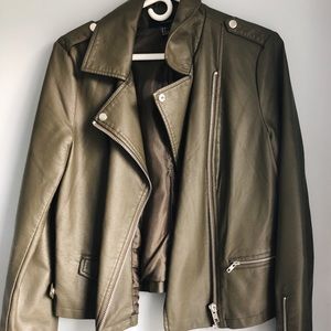 Olive Green Leather Jacket